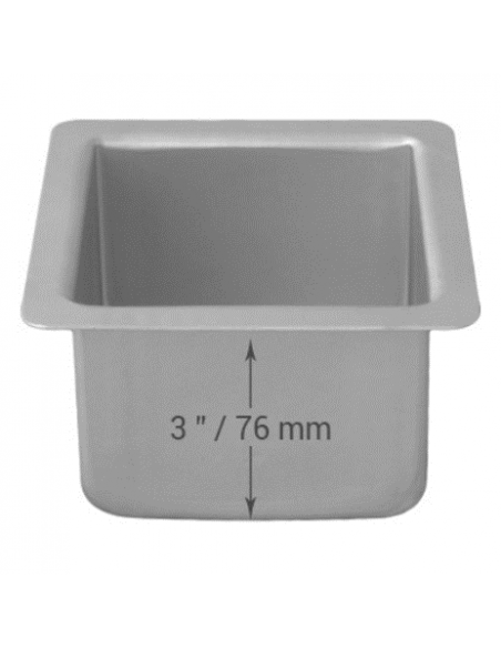 Molde Cuadrado Metal 10,2x10,2x7,5cm PME