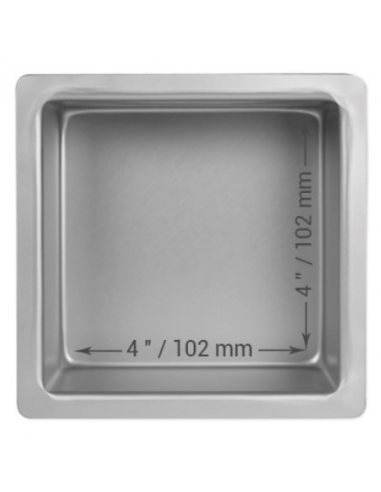 Molde Cuadrado Metal 10,2x10,2x7,5cm PME