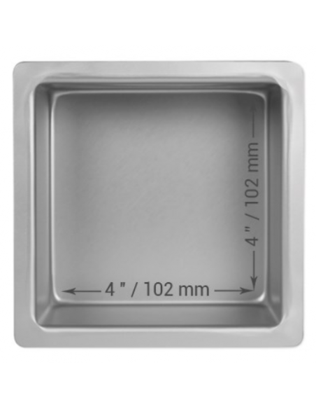 Molde Cuadrado Metal 10,2x10,2x7,5cm PME