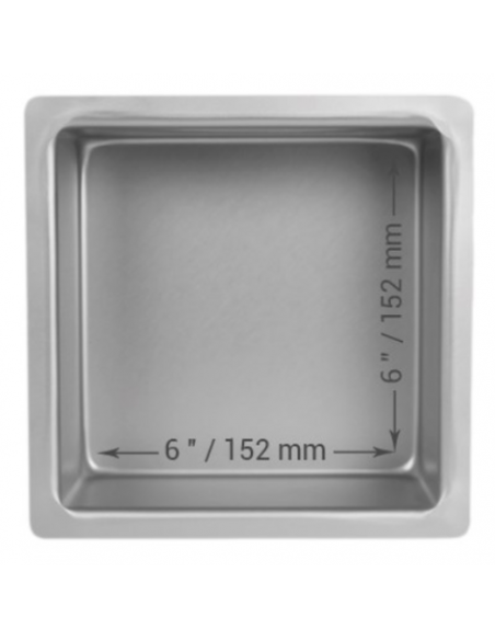 Molde Cuadrado Metal 15,2x15,2x10,2cm PME
