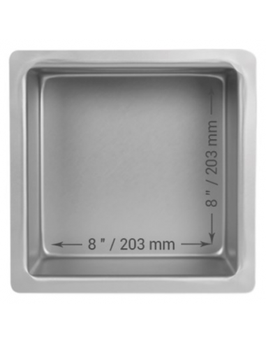 Molde Cuadrado Metal 20,3x20,3x7,5cm PME