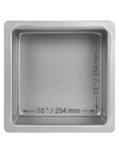 Molde Cuadrado Metal 25,4x25,4x7,5cm PME
