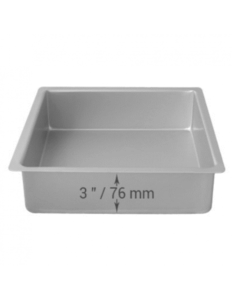 Molde Cuadrado Metal 25,4x25,4x7,5cm PME