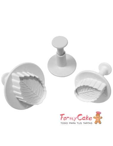 Cortantes Hojas de Rosa 3ud PME