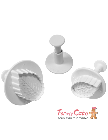 Cortantes Hojas de Rosa 3ud PME