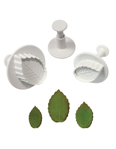 Cortantes Hojas de Rosa 3ud PME