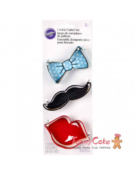 Cortantes Pajarita, Labios y Bigote Wilton