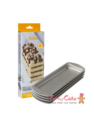 Set De Moldes Rectangulare Para Tartas Por Capas Decora