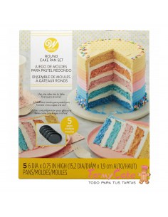 Set Moldes 5 Capas Para Layer Cakes 15 cm Wilton