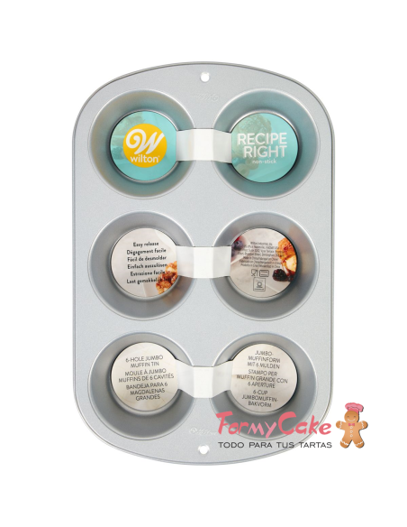 Molde Muffins Gigantes para 6ud Wilton