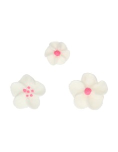 Set Decoraciones De Azúcar Flores Blancas Funcakes 2