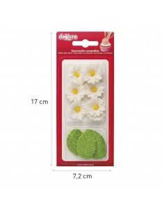 Flores Blancas Y Hojas De Azucar Dekora 2