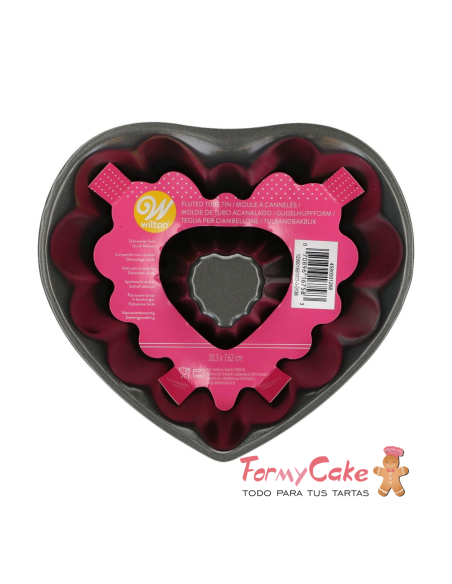 Molde Bundt Corazón Acanalado Wilton