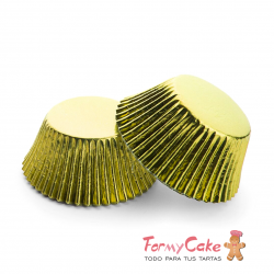Capsulas Para Cupcake Doradas Metalizadas 32ud Pastkolor
