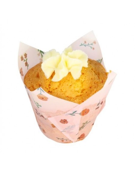 Cápsulas Muffins Flores Vintage 24ud PME