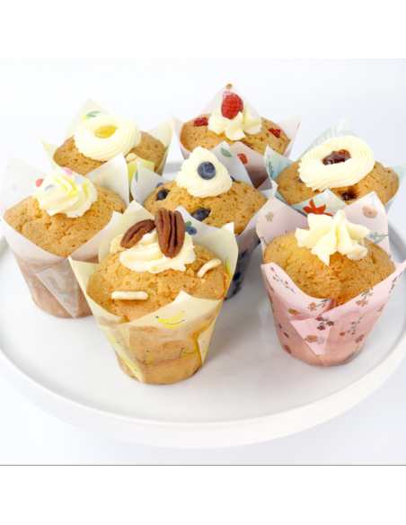Cápsulas Muffins Flores Festivas 24ud PME