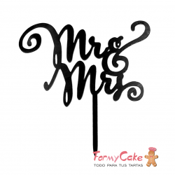 Cake Topper Acrílico Mr & Mrs Modelo 4 Pastkolor