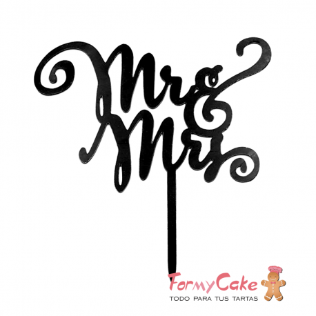 Cake Topper Acrílico Mr & Mrs Modelo 4