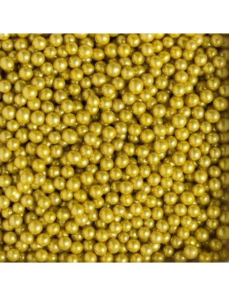 Perlas De Azucar Doradas Metalizadas 100gr Decora