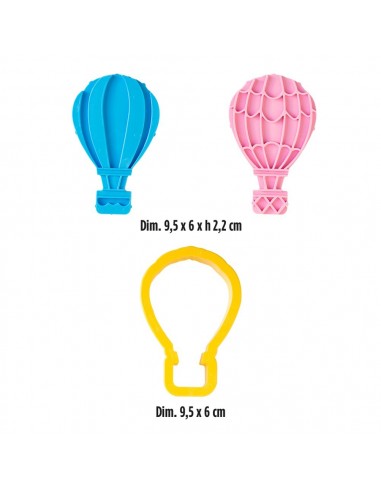 Juego de Marcador y Cortador de Galletas Globo Aerostático Decora