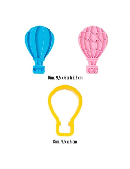 Juego de Marcador y Cortador de Galletas Globo Aerostático Decora