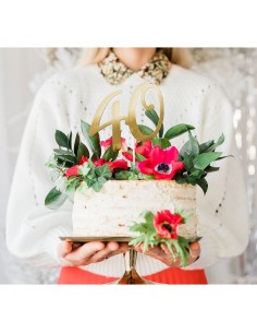 Topper Para Tarta Número 40 Dorado Partydeco 2