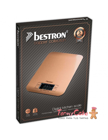 Bascula Cocina Digital Cobre Bestron RVS