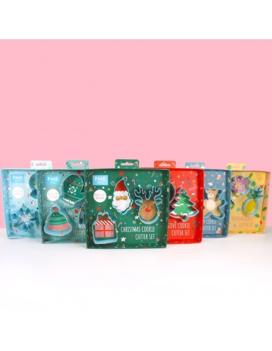 Set Cortadores Galletas Fiesta De Navidad 3ud PME