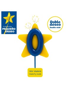 Vela Solidaria Doble Deseo Número 0 Dekora 2