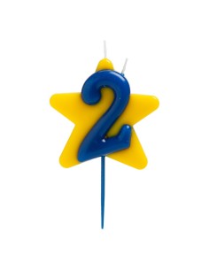 Vela Solidaria Doble Deseo Número 2 Dekora 2