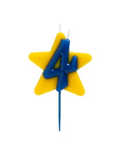 Vela Solidaria Doble Deseo Número 4 Dekora 2