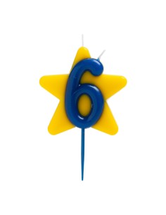 Vela Solidaria Doble Deseo Número 6 Dekora 2
