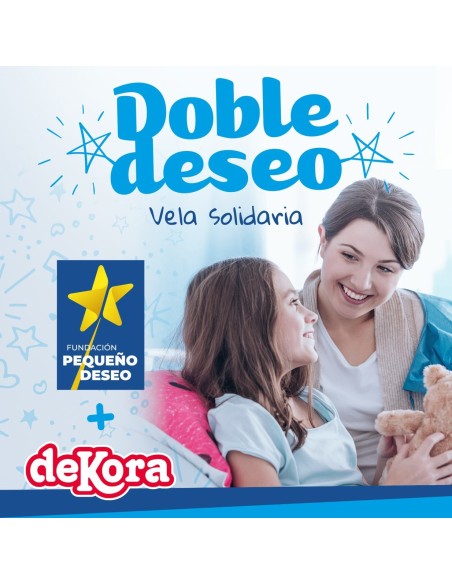 Vela Solidaria Doble Deseo Número 7 Dekora