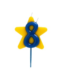 Vela Solidaria Doble Deseo Número 8 Dekora 2