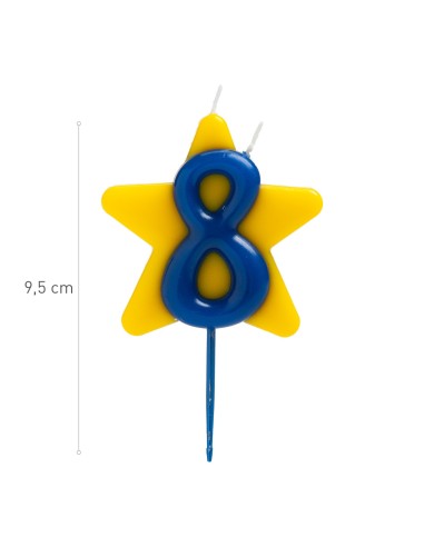 Vela Solidaria Doble Deseo Número 8 Dekora