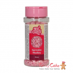 Decoración Comestible Sprinkle Medley Rosa 70g Funcakes