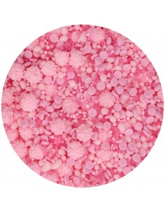 Decoración Comestible Sprinkle Medley Rosa 70g Funcakes 2