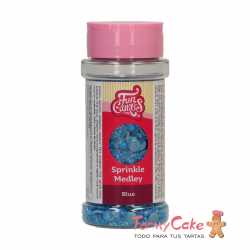 Decoración Comestible Sprinkle Medley Azul 70g Funcakes