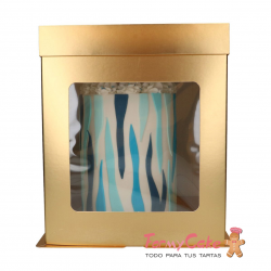 Caja Blanca Alta con Ventana 21x21x23,5cm Funcakes