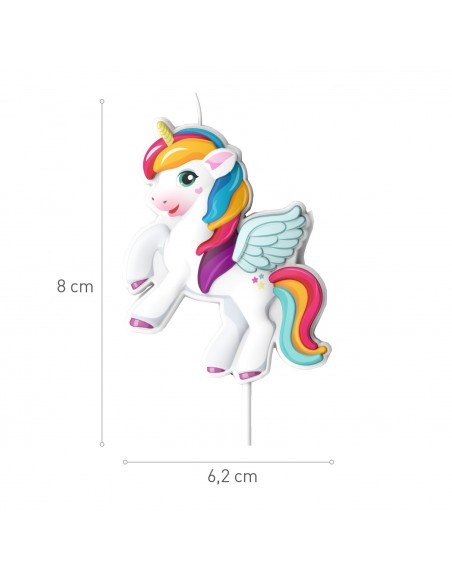 Vela Cumpleaños Unicornio Dekora