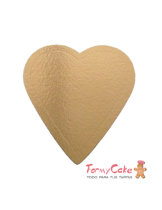 Base Dorada Corazón 24cm para Tartas