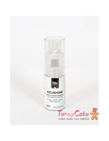 Spray Purpurina Comestible En Polvo Blanco 10gr...