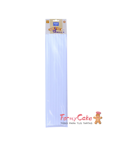 Pilares Plástico para Tartas 40cm 8ud PME