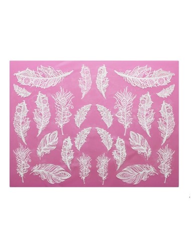 Tapete De Encaje Plumas Cake Lace