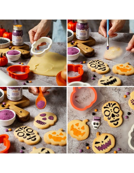 Set 2 Cortadores y 4 Plantillas Halloween Decora