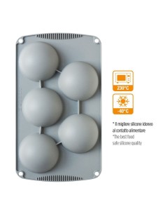 Molde De Silicona Semiesfera 5uds 80x40H MM Decora 2