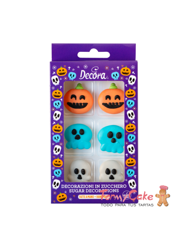 Decoración de Azúcar Calaveras y Calabazas...