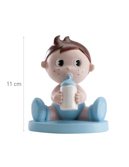 Figura para Tarta Bebé con Biberón Azul Dekora