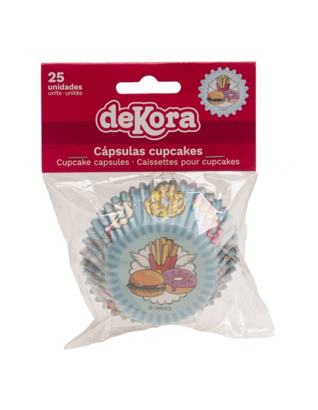 Capsulas Fast Food 25ud Dekora