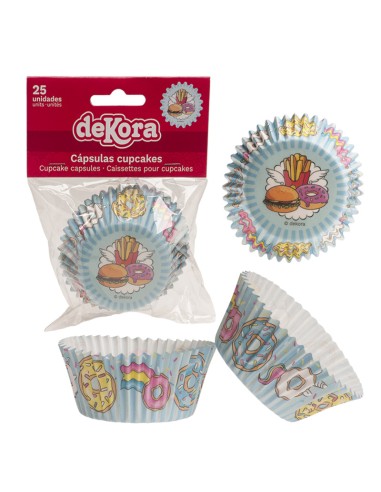 Capsulas Fast Food 25ud Dekora
